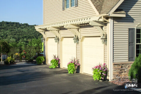 24' carolina amish built vinyl pergola in lancaster pa