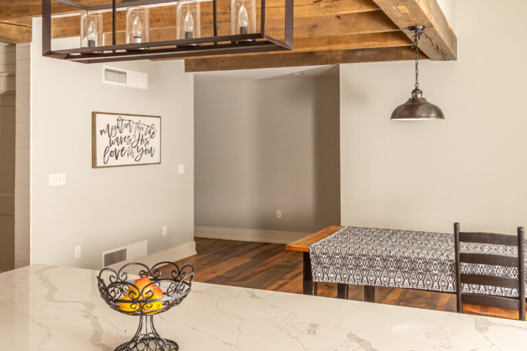 timber frame reclaimed kitchen