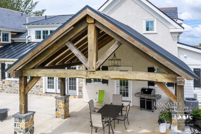 timber frame reclaimed pavilion