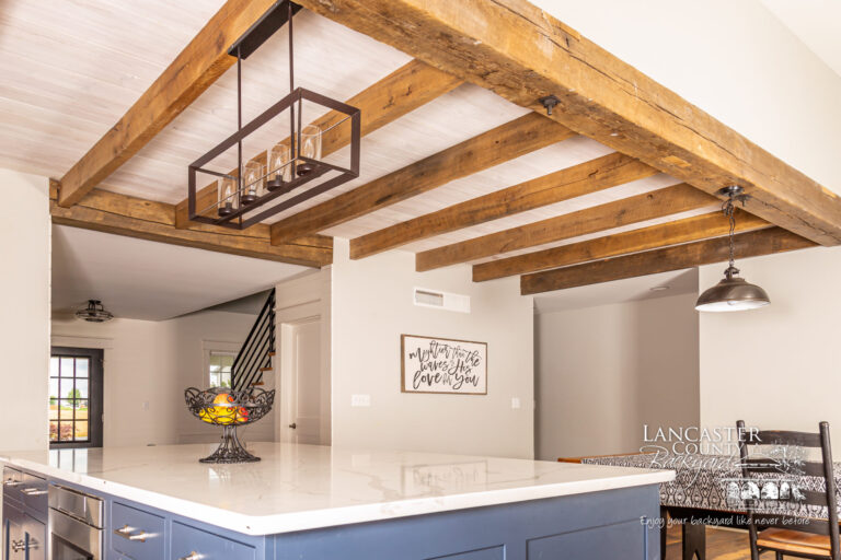timber frame reclaimed kitchen and pavilion