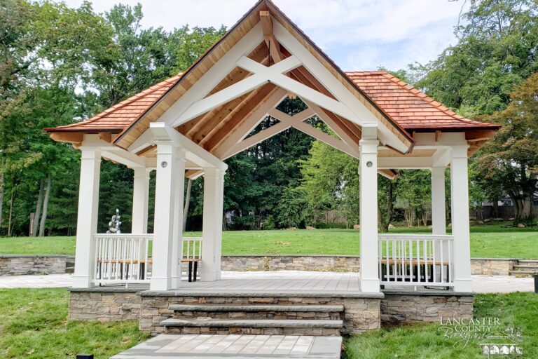 custom vinyl cedar pavilion