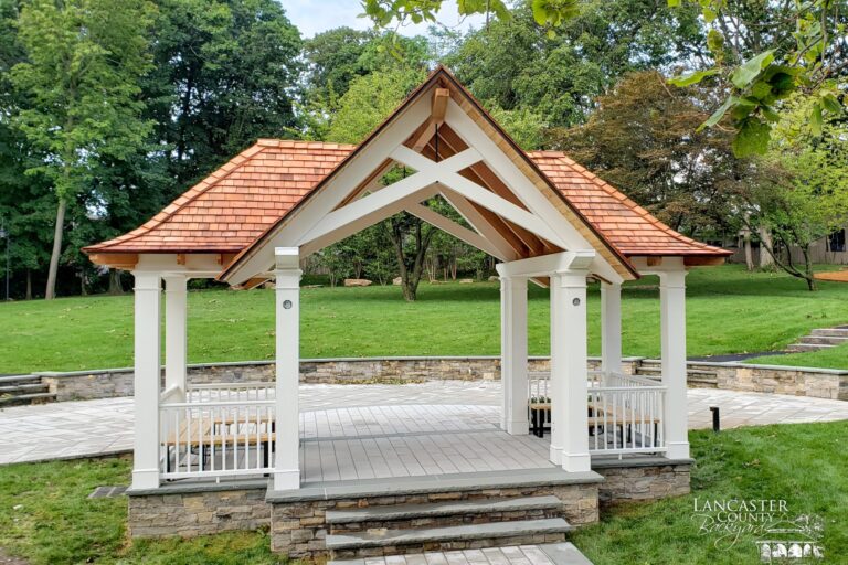 12x20 custom vinyl cedar pavilion