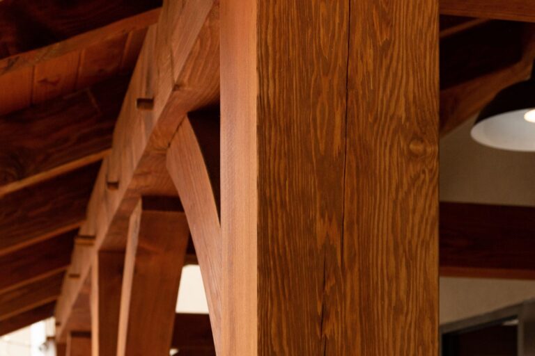 timber frame storefront joinery