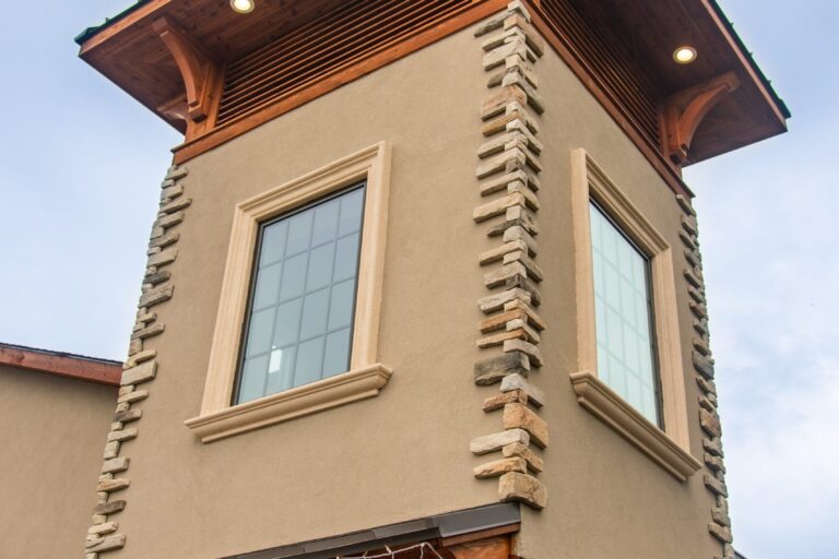 timber frame storefront