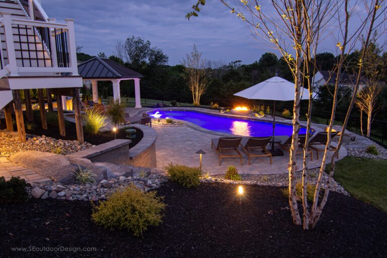 12x18 vinyl pavilion beside a pool
