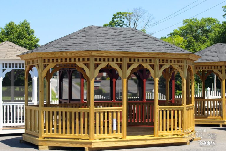 12x16 wood oval gazebo