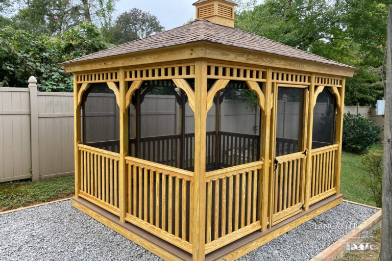 10x12 Wooden Rectangle Garden Gazebo