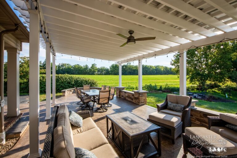 16x22 custom carolina pergola Interior