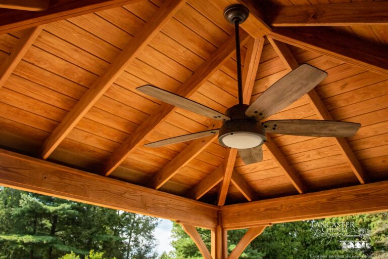 12x14 Lakefront Wood Backyard Pavilion