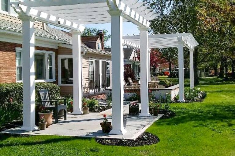 10x21 and 8x10 vinyl pergolas