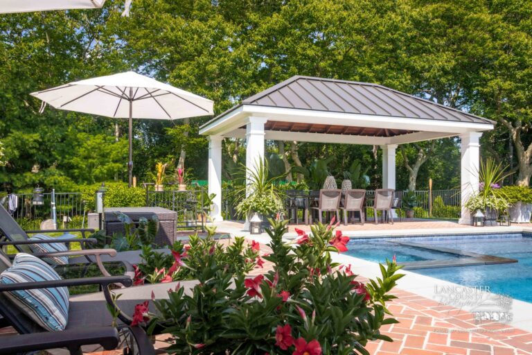 12x20 caribbean vinyl pavilion with beautiful decorations