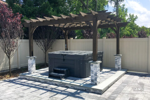 10x12 custom cherokee pergola stain
