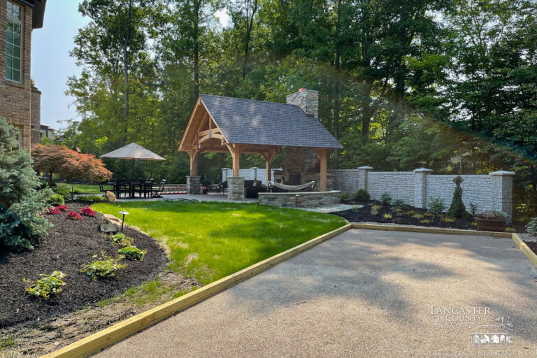 beautiful 20x18 timber frame pavilion