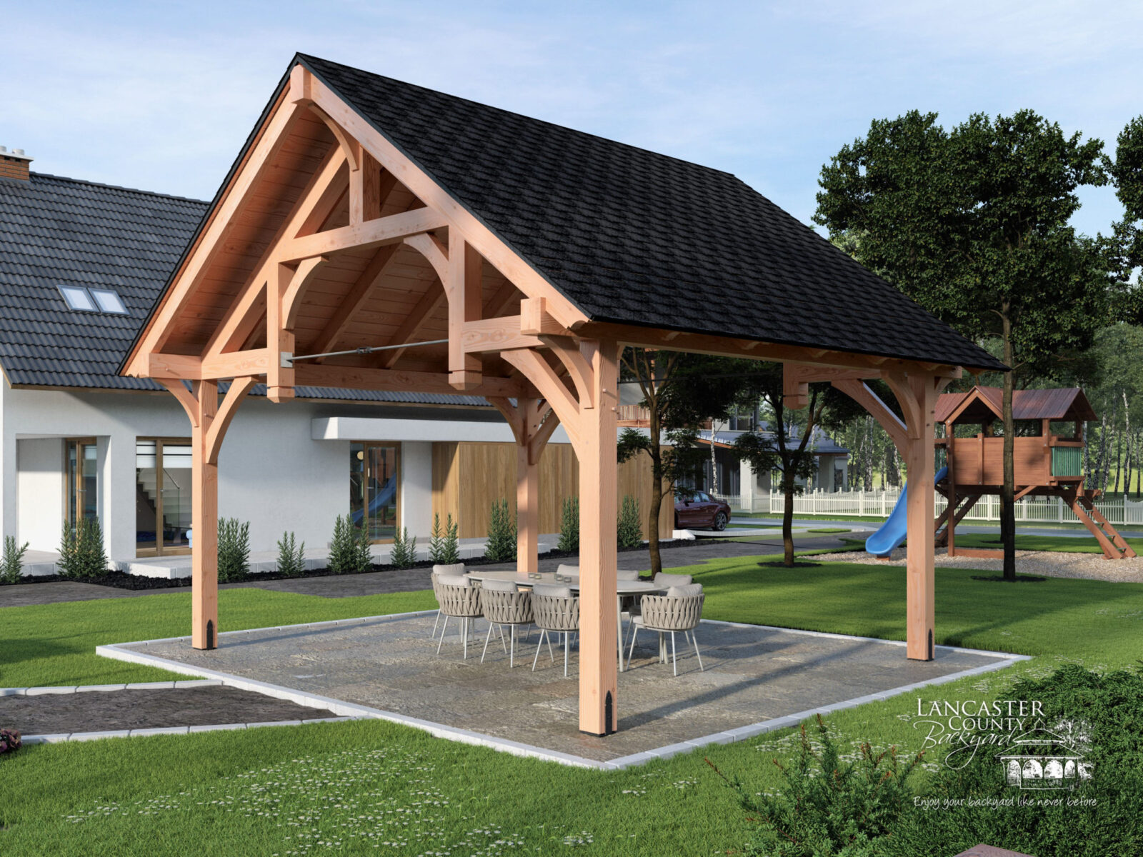 timber frame outdoor pavilions