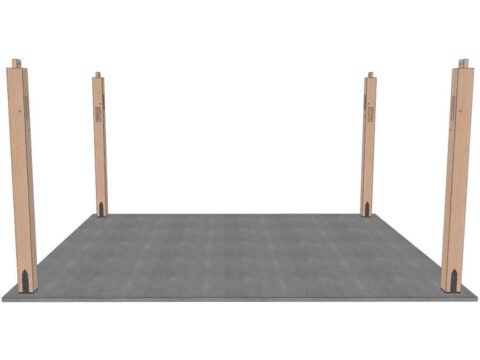 set posts for timber frame pavilion kit