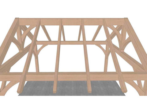 install wood rafters for timber frame pavilion kit
