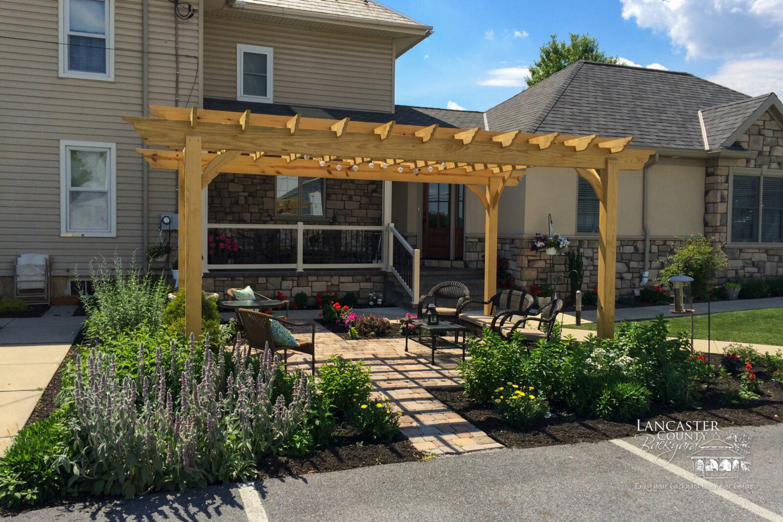 wood pergola wilmington de backyard structures in a garden