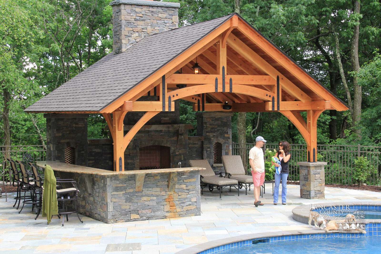 timber frame pavilion in wilmington delaware