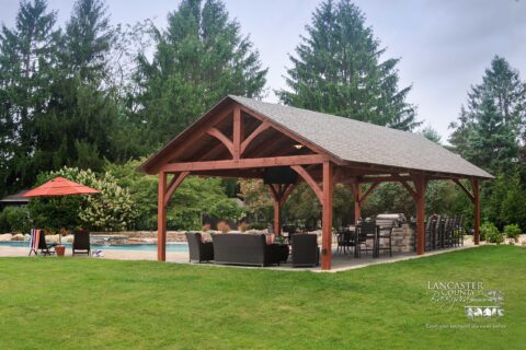 20x40 tim & heather o'connell timber frame pavilion