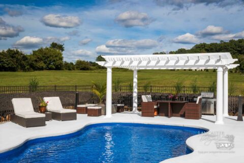 luxury poolside pergola for sale in mertztown pa
