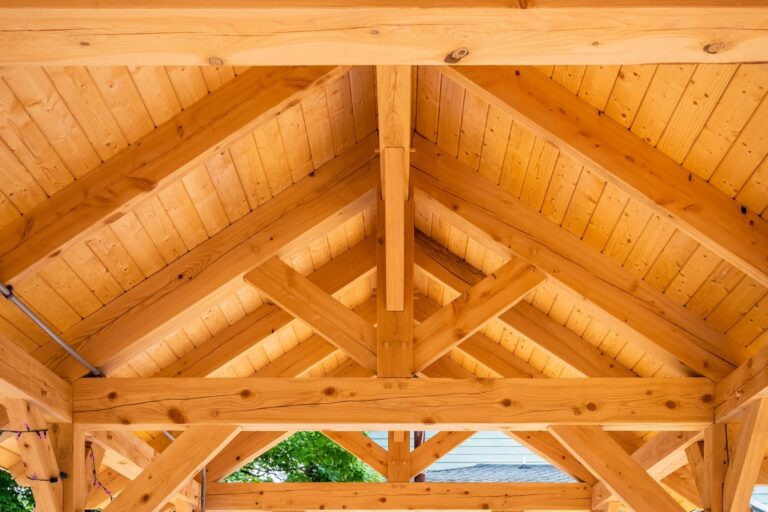 commercial timber frame pavilion in highland park new jersey