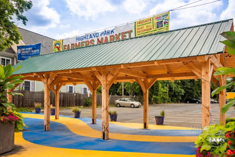 12x36 timber frame pavilion at highland farmers market