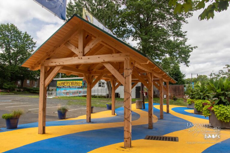 highland park farmers market timber frame pavilion