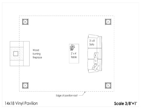 14x18 floor plan layouts for outdoor pavilions