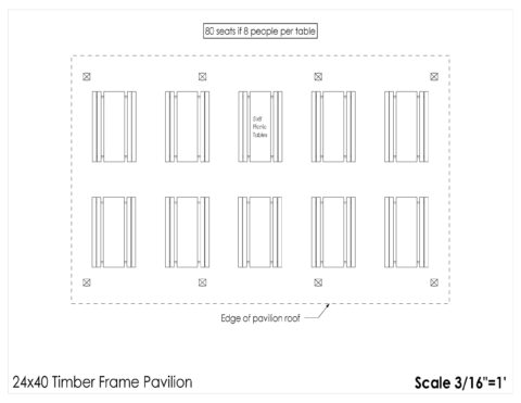 24x40 floor plan layouts for timber frame pavilion