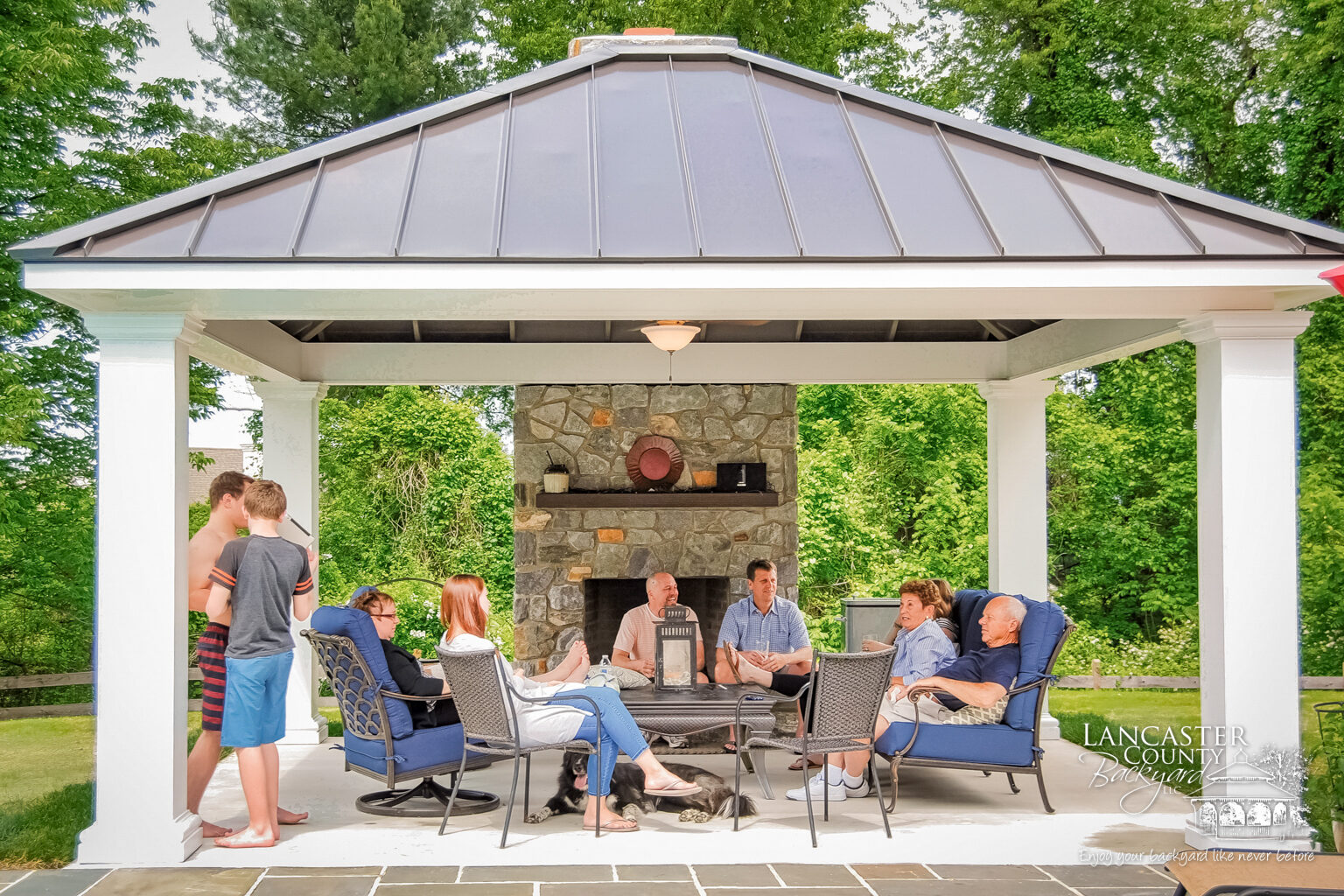 Pavilions provide a great spot for hosting