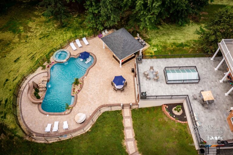 luxurious backyard structure in millstone new jersey