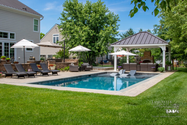 14x16 poolside vinyl pavilion in collegeville pa