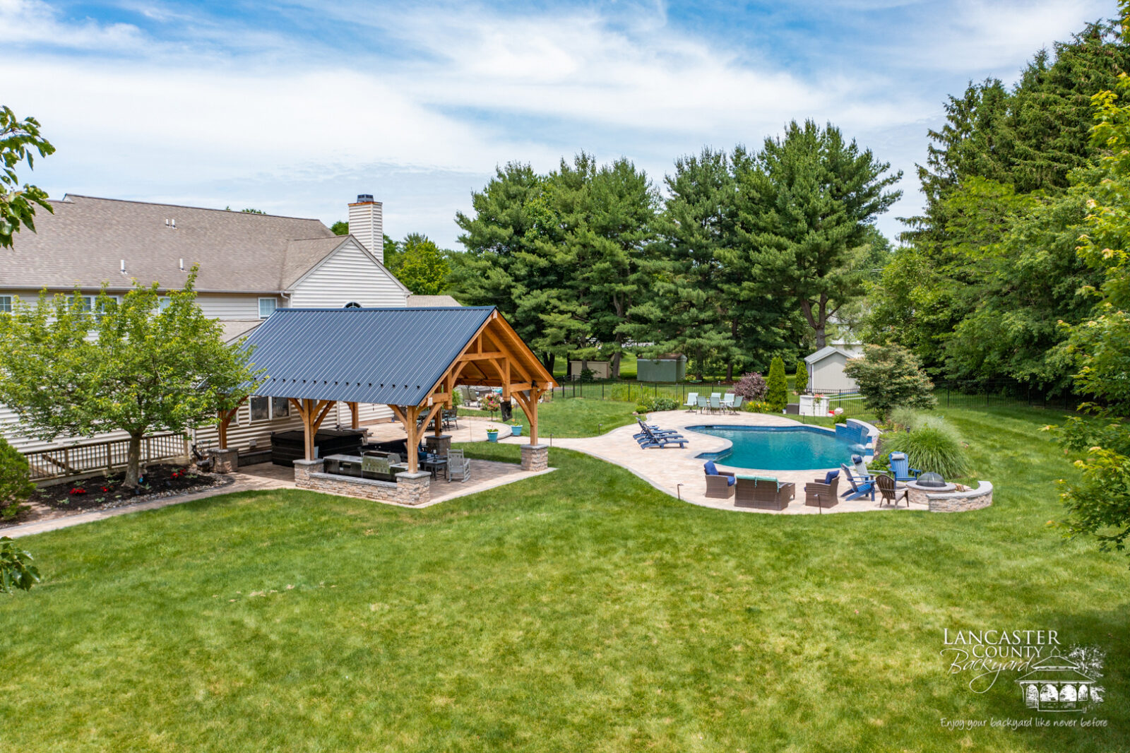 20x28 denali timber frame pool pavilion