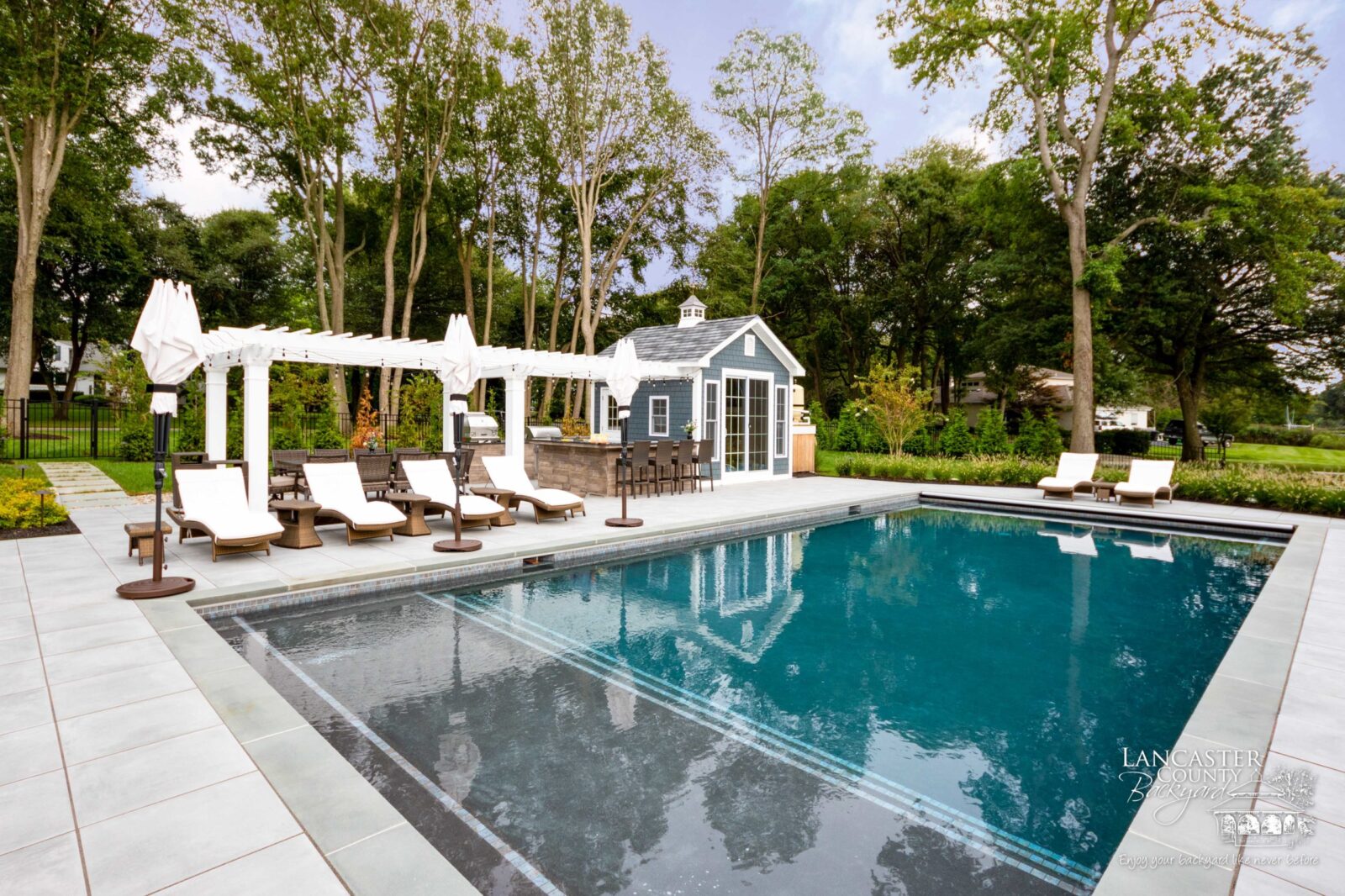 poolside pergola