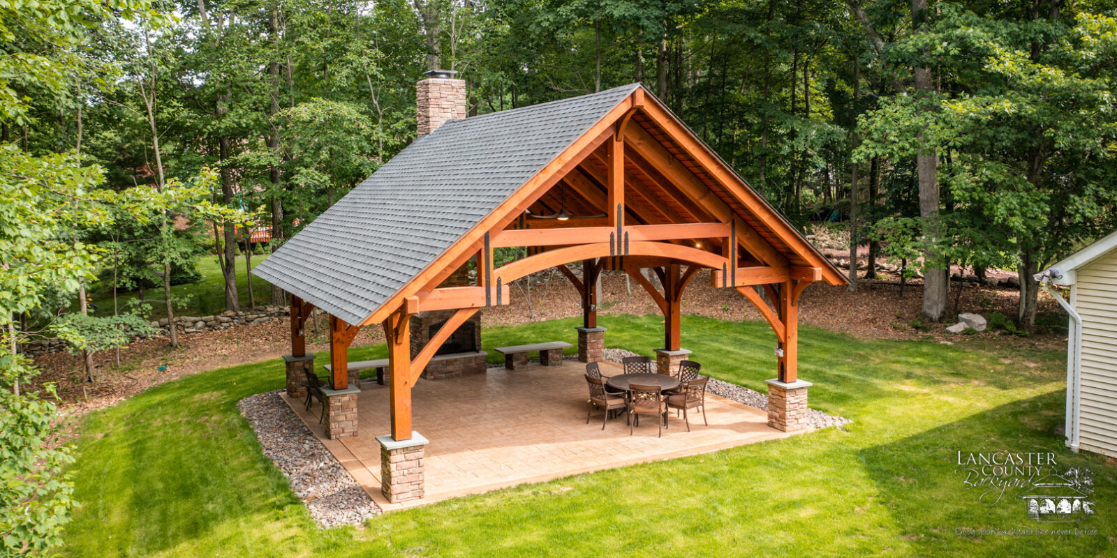 timber framed pavilion