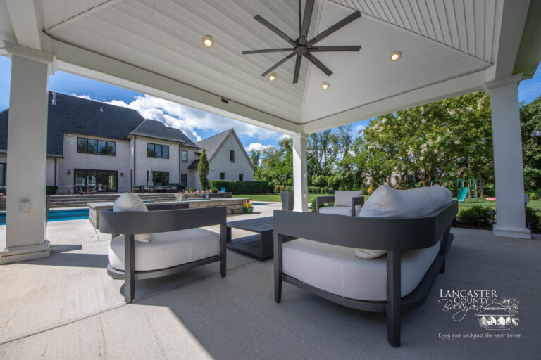 14x18 backyard vinyl pavilion