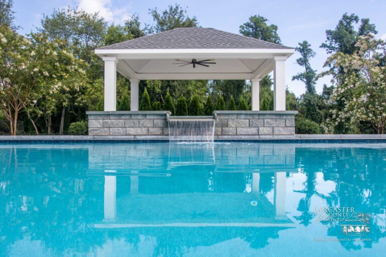 14x18 vinyl pavilion poolside
