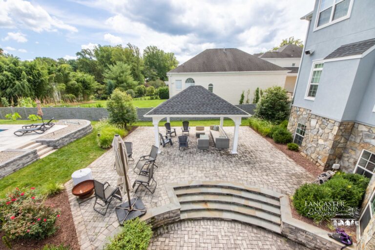 vinyl outdoor poolside pavilion