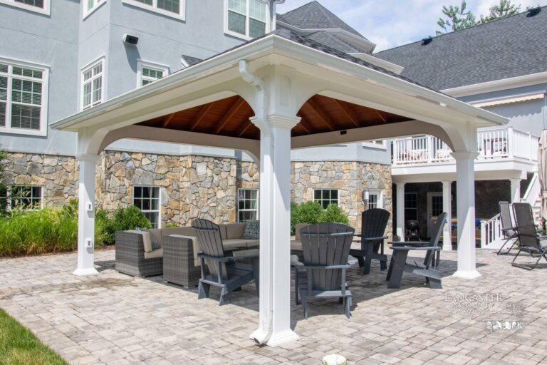 14x16 vinyl backyard pavilion
