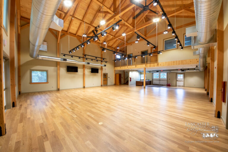 luxury party barn timber frame interior