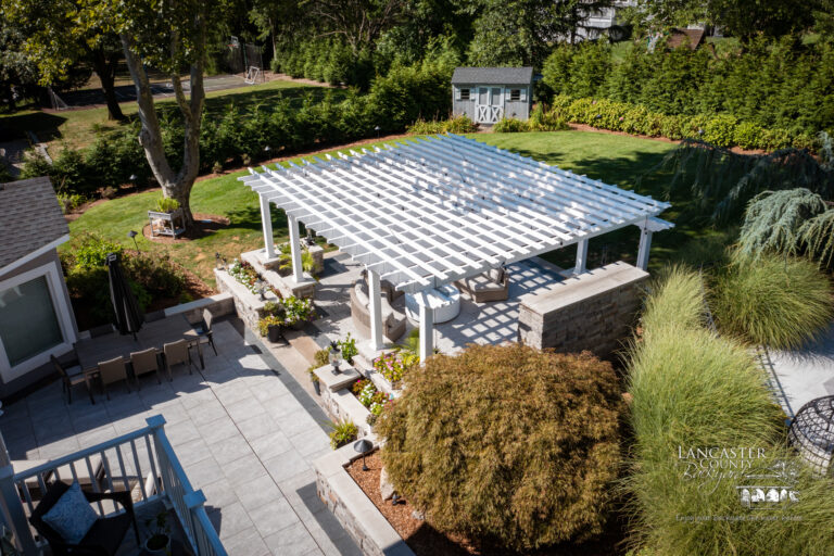 18x22 vinyl pergola in livingston nj