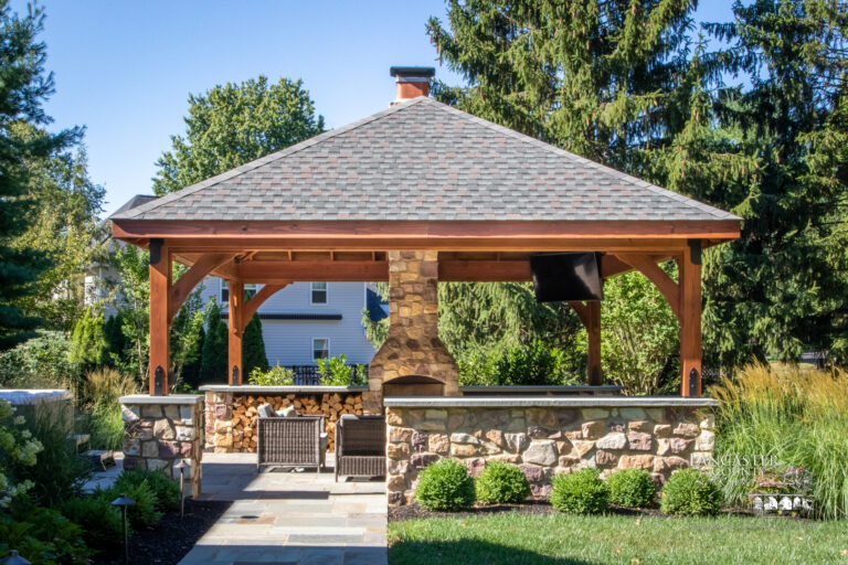 18x22 wood pavilion in blue bell pa