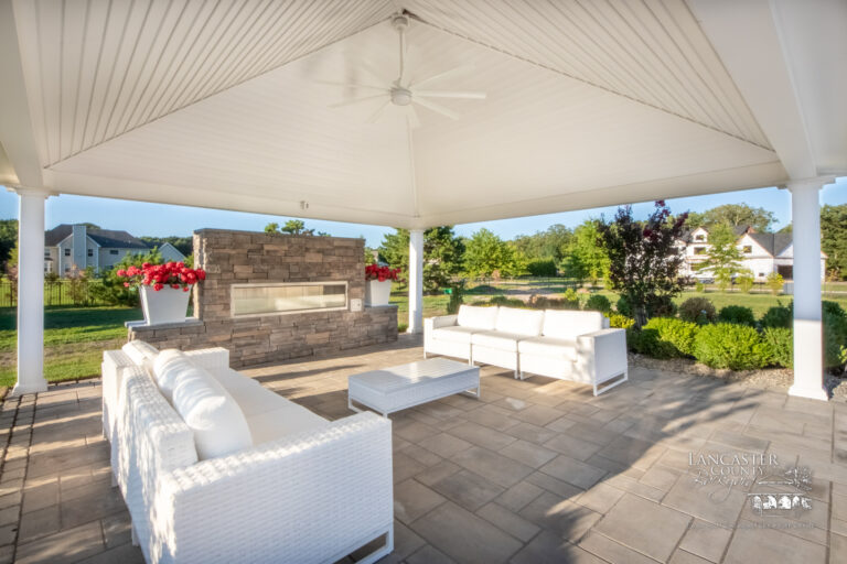 20x20 caribbean vinyl outdoor pavilion in millstone nj