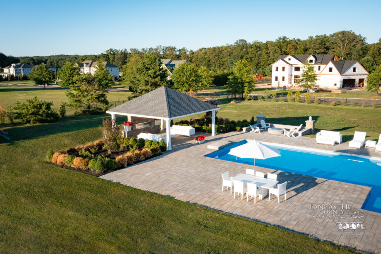 20x20 caribbean vinyl pool side pavilion in millstone nj