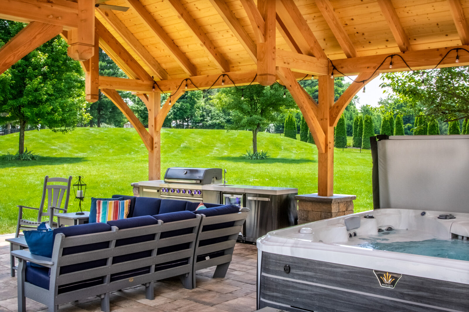 hot tub outdoor pavilion ideas