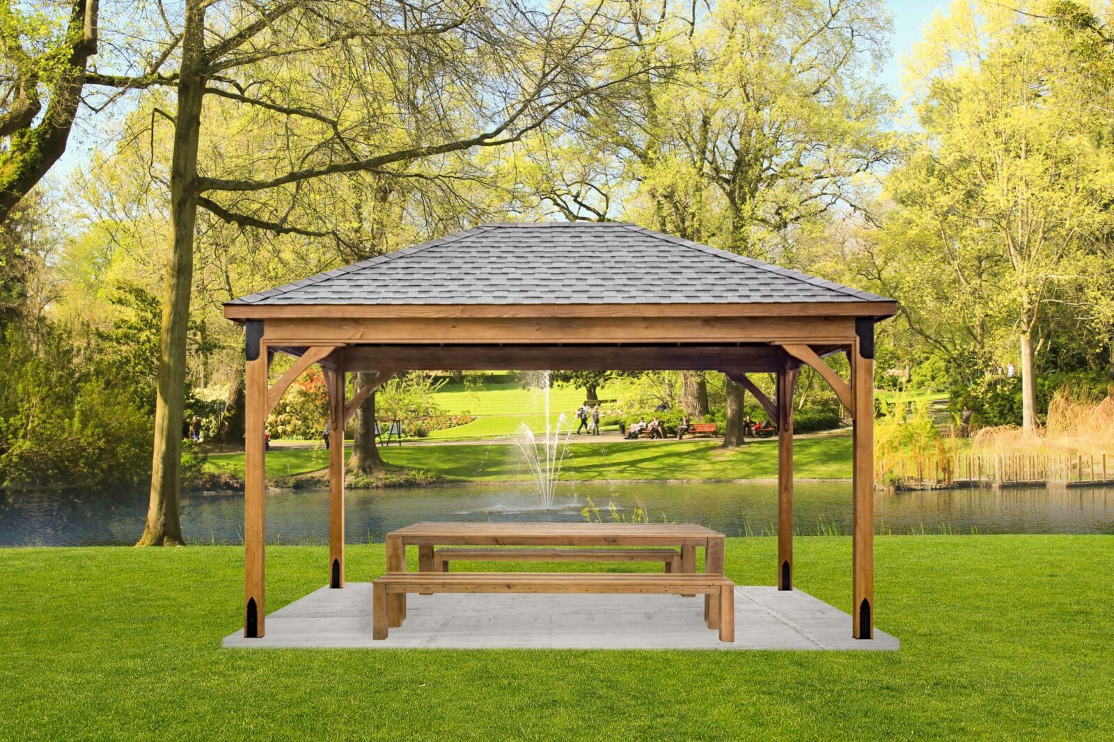 picnic backyard wood pavilion for sale