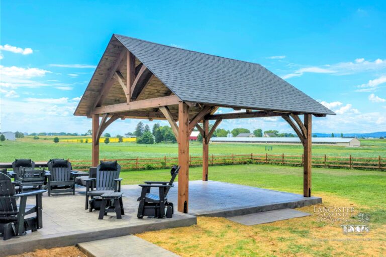 20x16 kingston timber frame pavilion in stevens pa