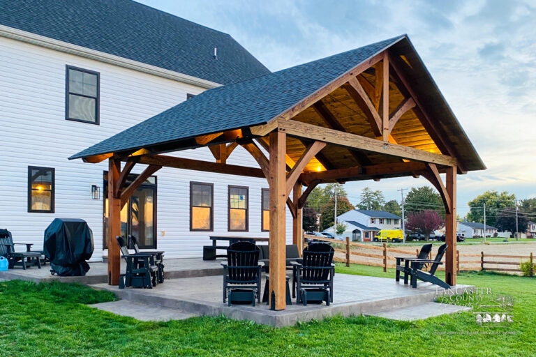 20x16 backyard pavilion in stevens pa