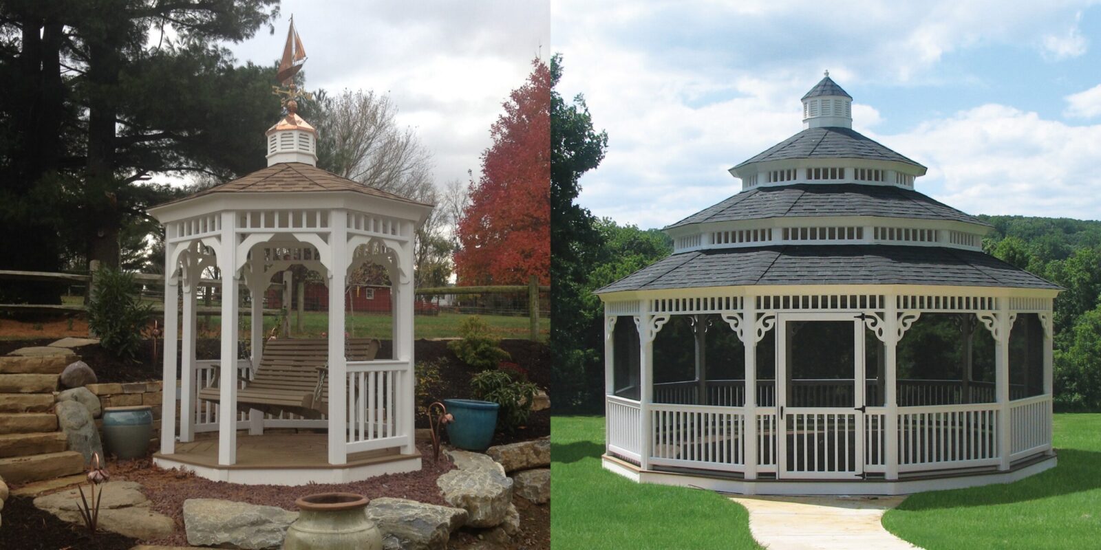 larage vs small gazebo use pa
