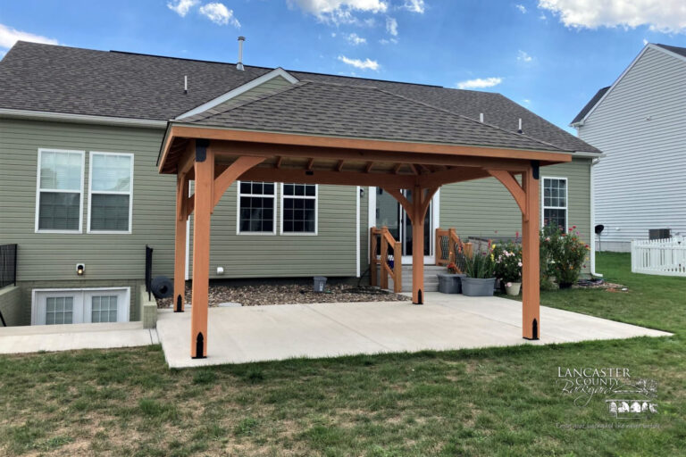 12x16 custom wood pavilion in bunker hill west virginia
